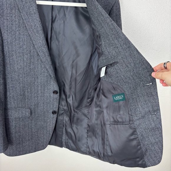 Lauren Ralph Lauren 2 Button 100% Wool Blazer Multicolored Men’s Size 42R - Picture 7 of 7